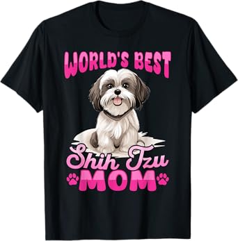 Shih Tzu Hsi Shih dog Pet Dog Breed Best Shih Tzu Mom T-Shirt for Men Women Kids