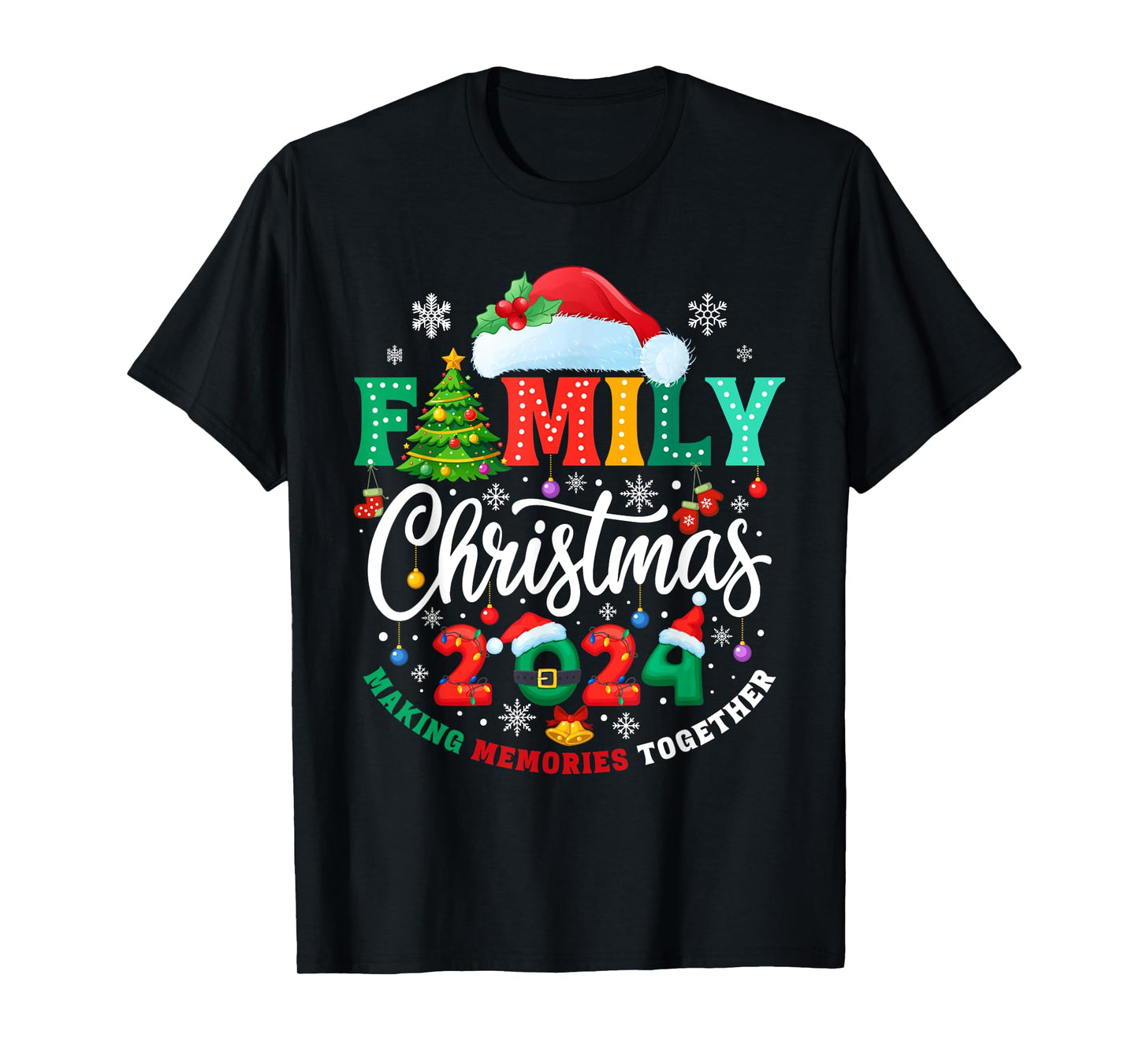 Family Christmas 2024 Matching Outfit Xmas Squad Santa Group T-Shirt