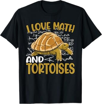 Funny I Love Math And Tortoises Turtle Kids School T-Shirt