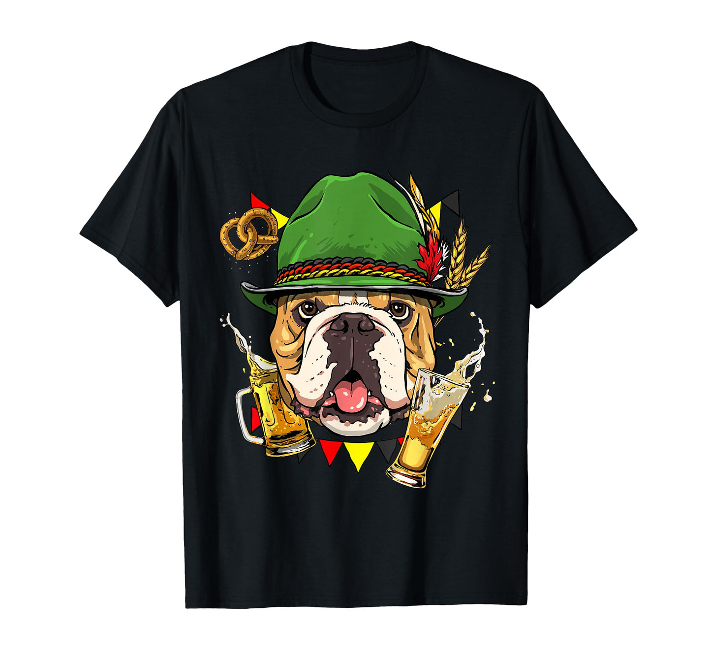 American Bulldog Germany Oktoberfest Party Beer Fest Dog T-Shirt