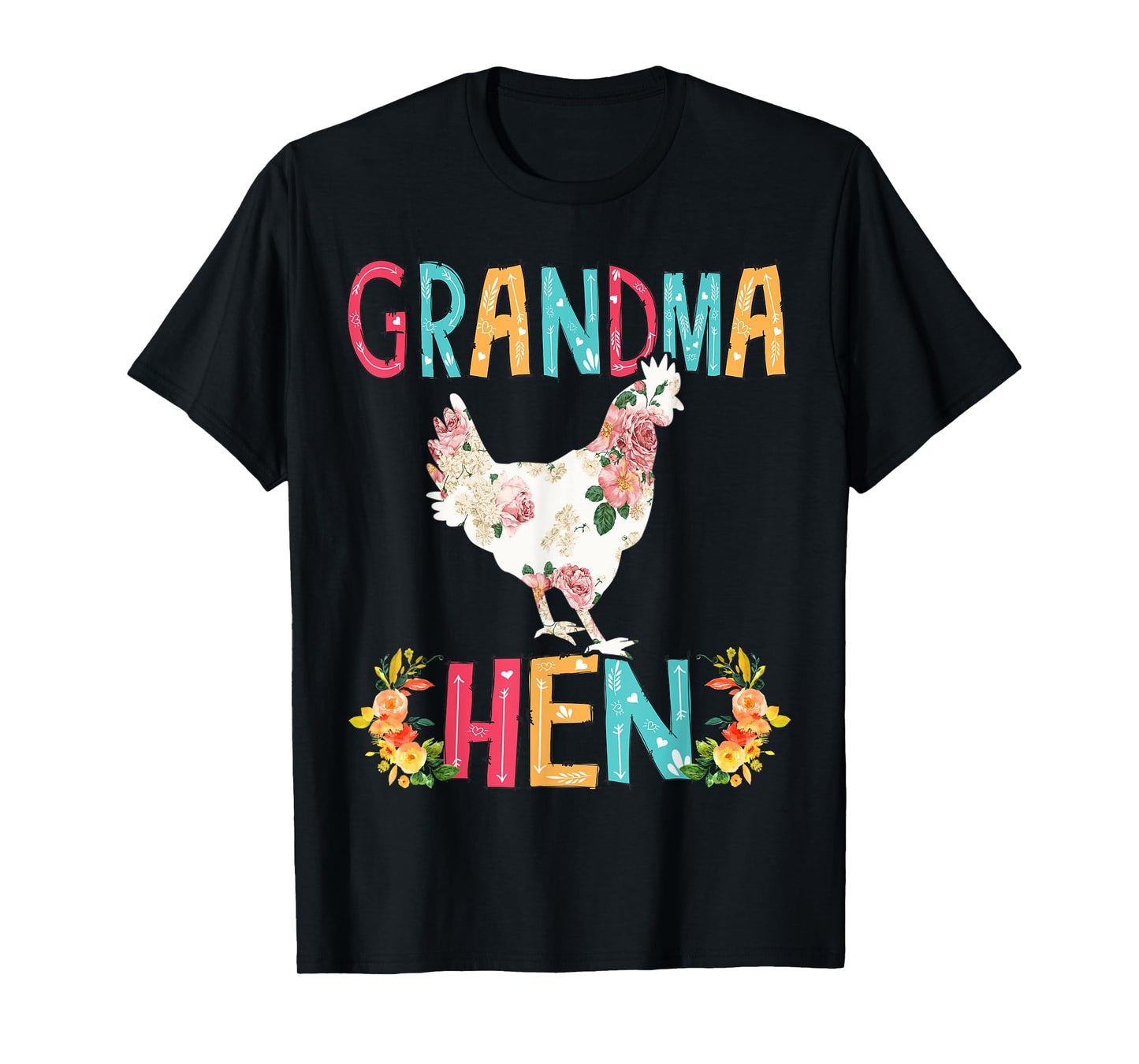Happy Mother's Day Proud Grandma Floral Chicken Hen Lover T-Shirt