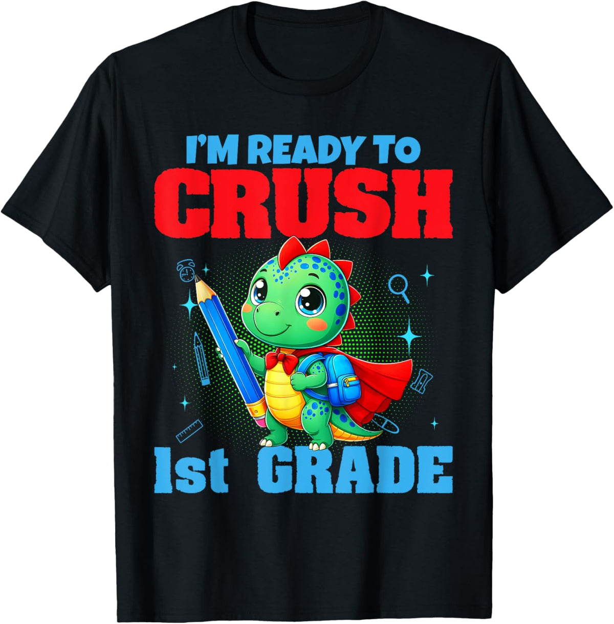 Ready to Crush 1st Grade Back To School Dinosaur Kids boys T-Shirt