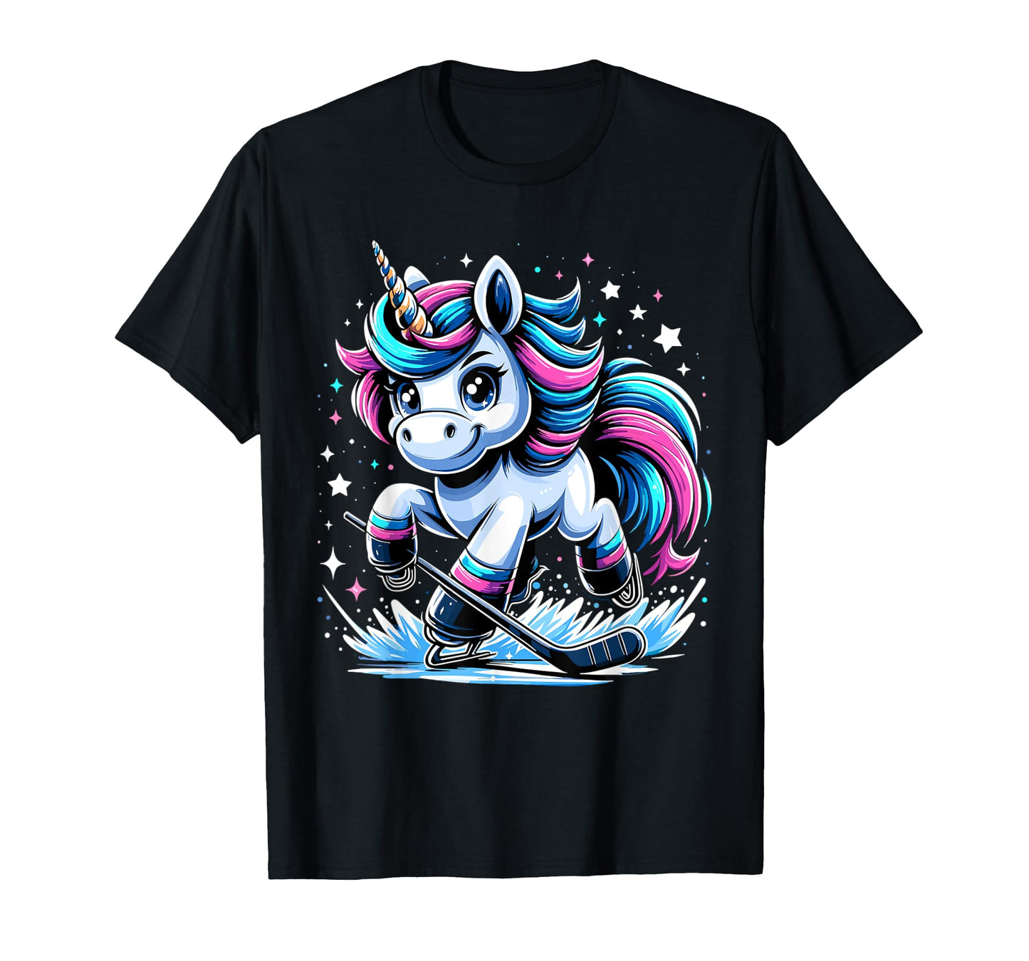 Ice Hockey Unicorn Kawaii Ice Hockey T-Shirt