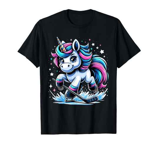 Ice Hockey Unicorn Kawaii Ice Hockey T-Shirt