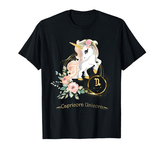 Capricorn Shirt Zodiac Unicorn Sign Astrology for Women Kids T-Shirt