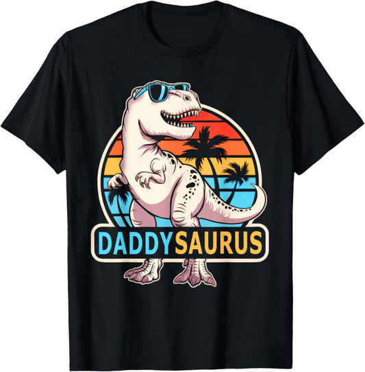 Daddysaurus Dinosaur Family Matching Funny Father's Day T-Shirt