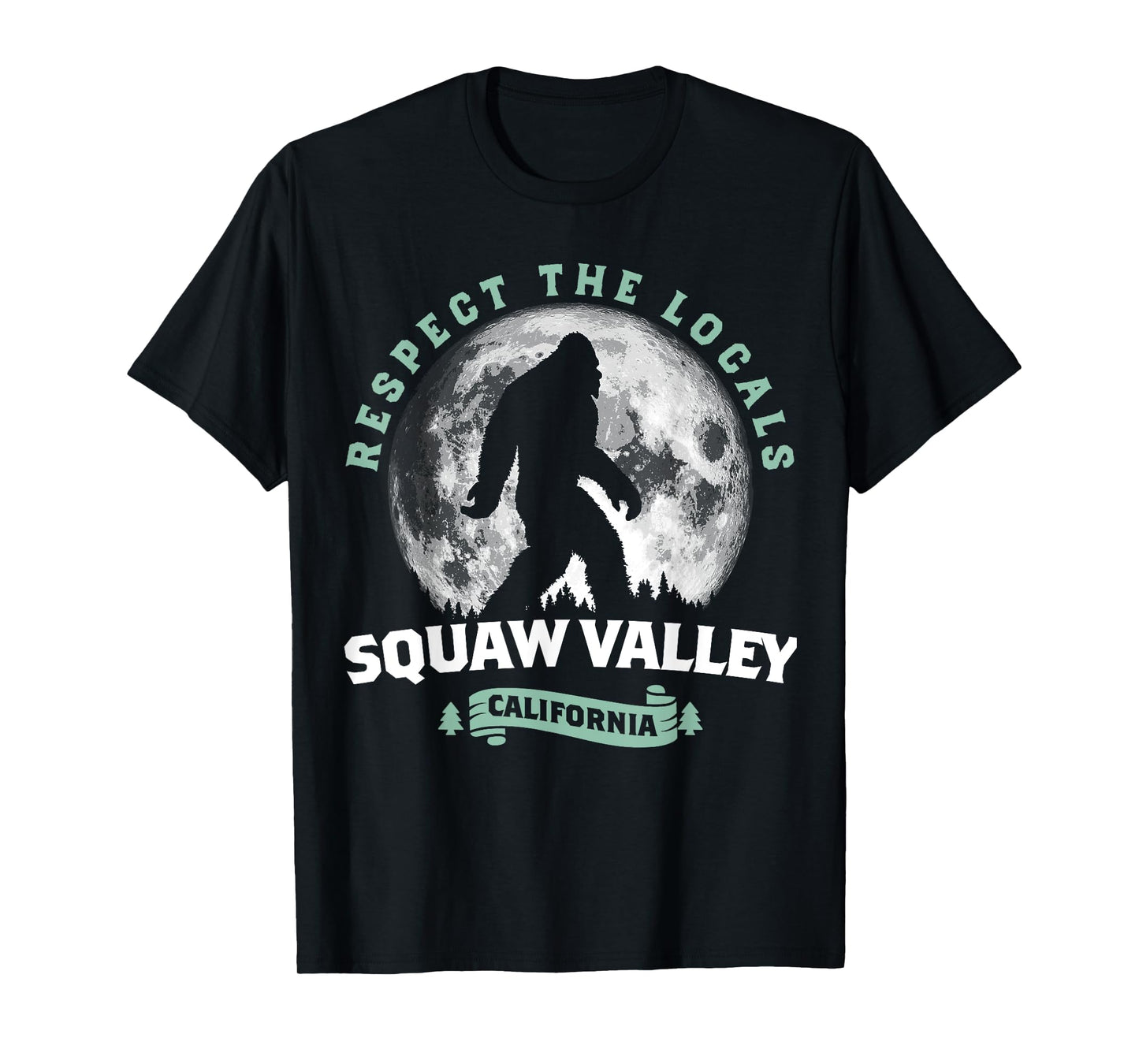 Squaw Valley California Bigfoot Night Walk Retro T-Shirt
