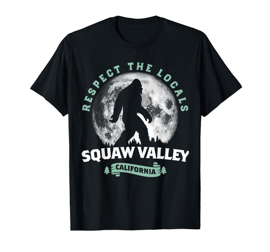 Squaw Valley California Bigfoot Night Walk Retro T-Shirt