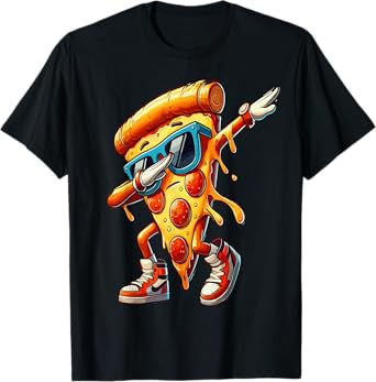 Dabbing Pizza Slice Fun Graphic Tee for Food Lovers T-Shirt
