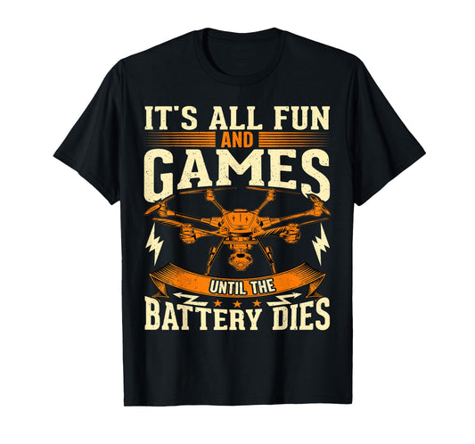 Certified Drone Pilot Life Funny Operator Dad FPV Quadcopter T-Shirt