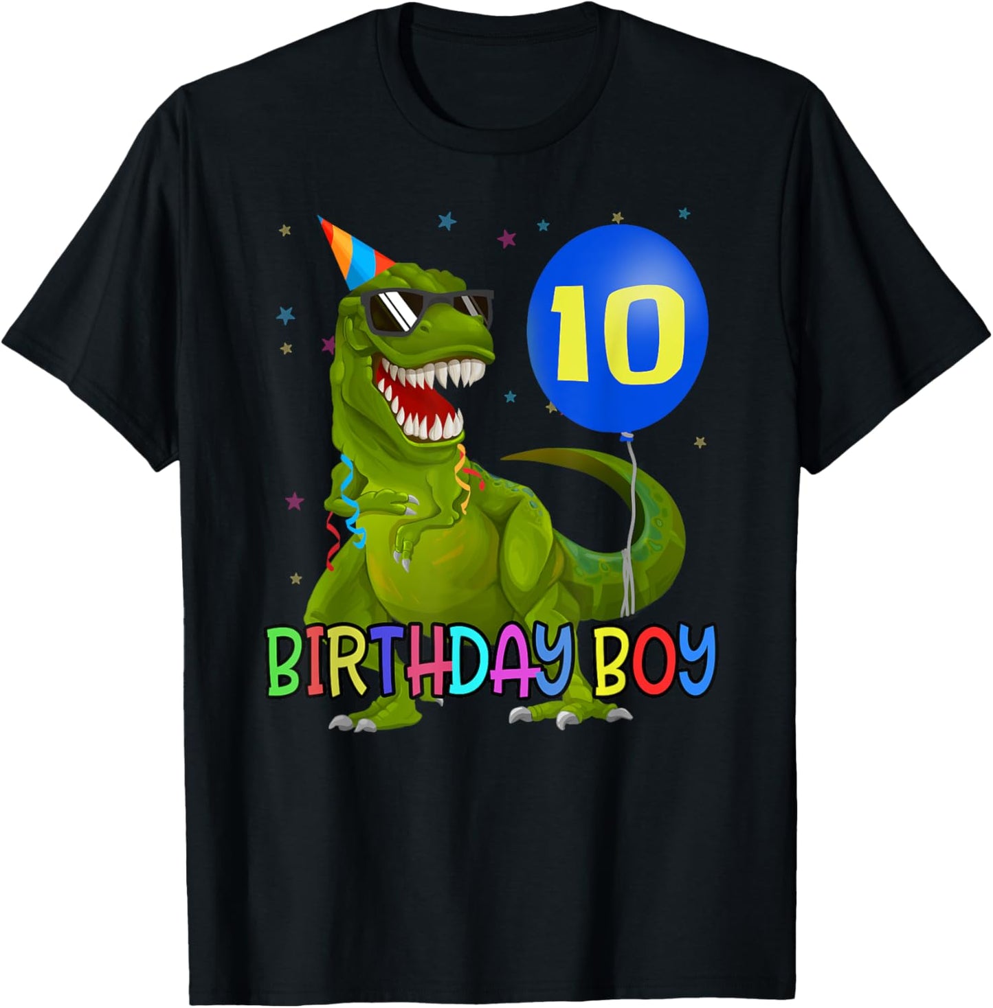 10 years T-Rex SHIRT Dino Boy 10th Birthday Party 10 Yrs old T-Shirt