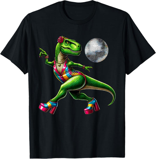 Funny Dancing Dinosaur, Disco 80s 90s Party Music, Vintage T-Shirt