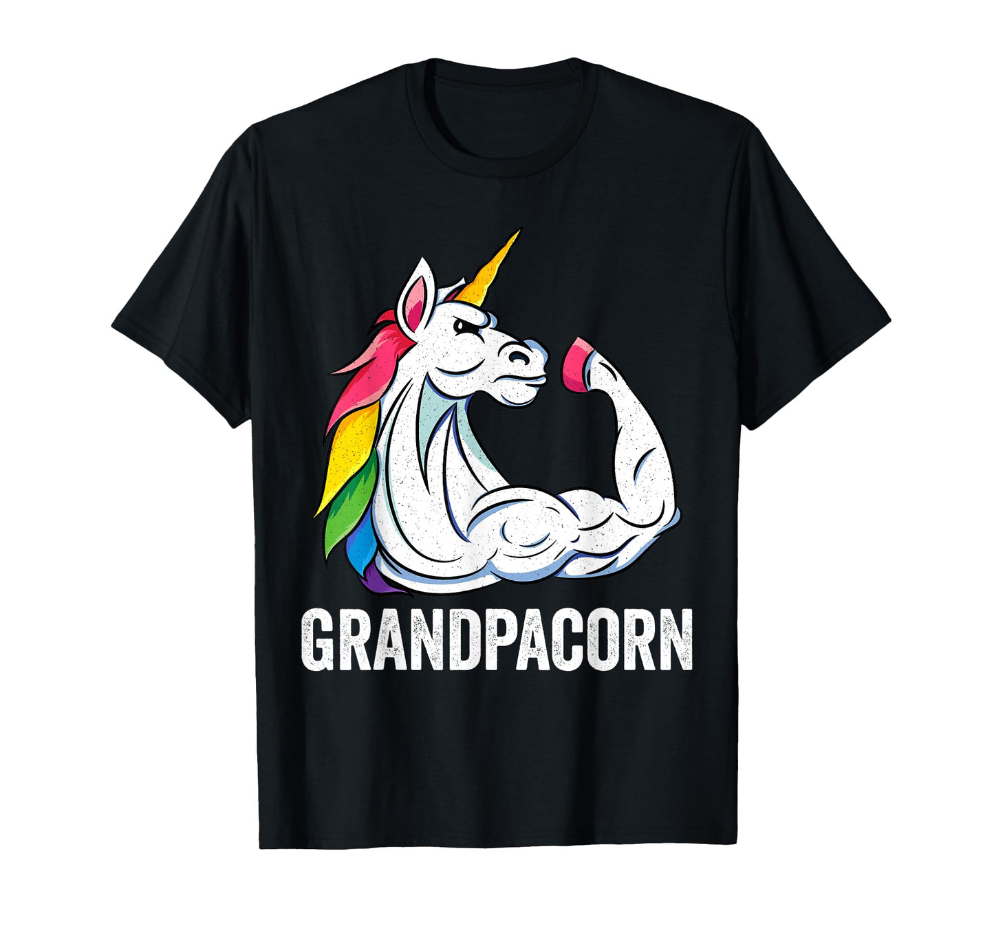 Cute Unicorn Grandpa Girl Birthday Party Apparel GrandpaCorn T-Shirt