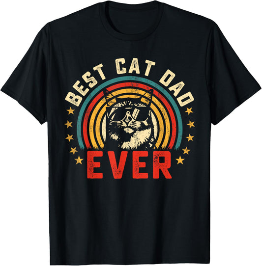 Best Cat Dad Ever Funny Cat Dad Fathers Day T-Shirt