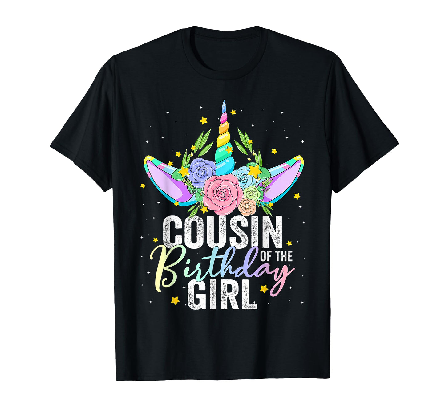 Cousin Of The Birthday Girl Gift Unicorn Birthday T-Shirt