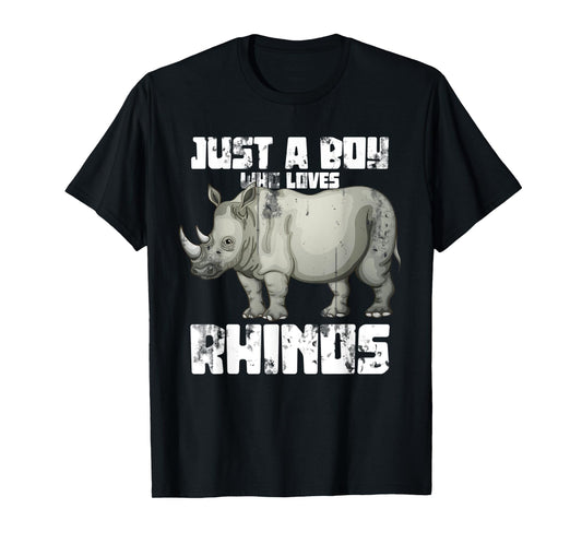 Just A Boy Who Loves Rhinos T-Shirt