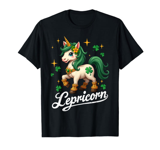 St Patricks Day Unicorn Cute Saint Pattys Girls Lepricorn T-Shirt