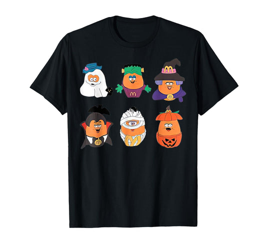 Chicken Nugget Halloween Retro 90S Pumpkin Boo T-Shirt