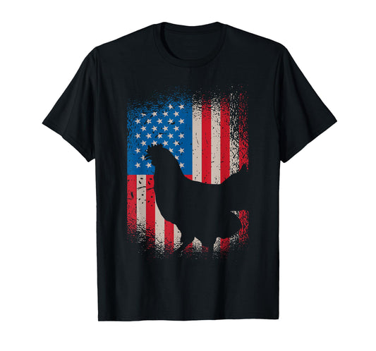 Chicken USA Flag design for Patriotic Farmer T-Shirt for Women Kids Men