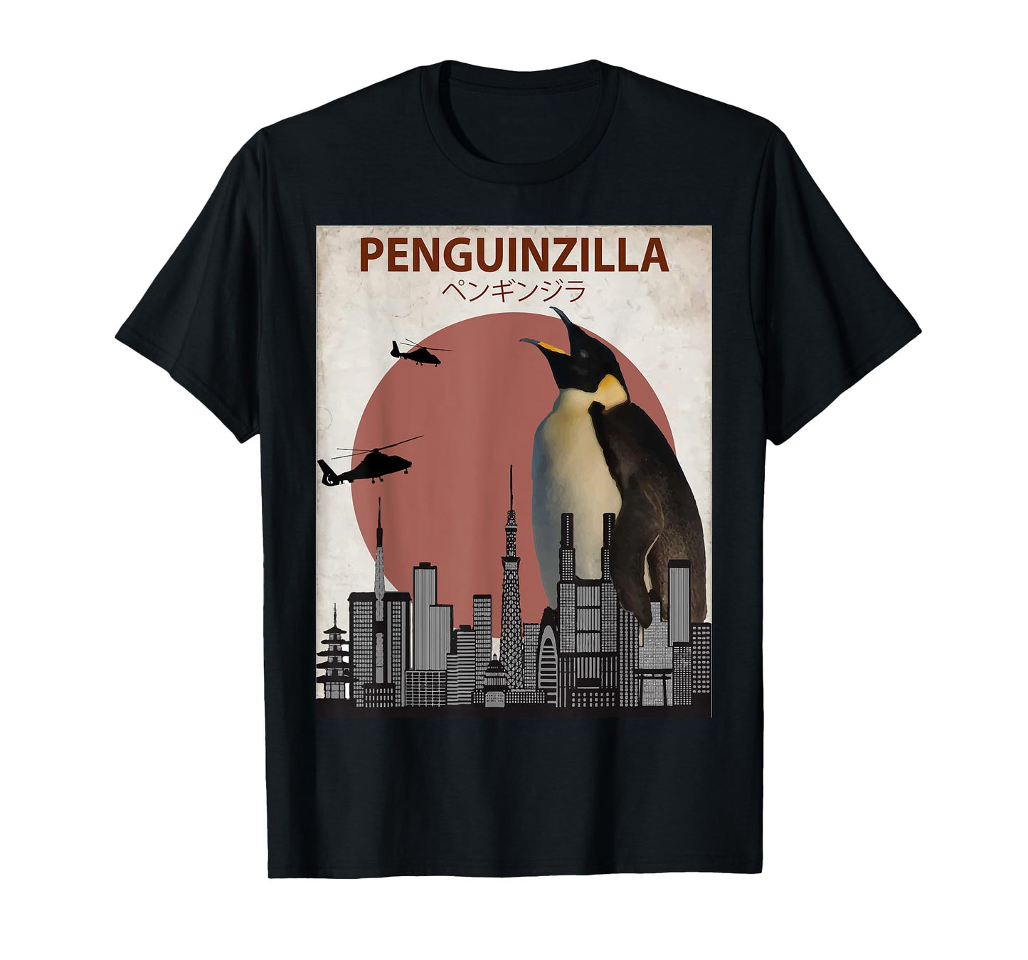 Penguinzilla Funny Emperor Penguin Lovers T-Shirt Gift T-Shirt