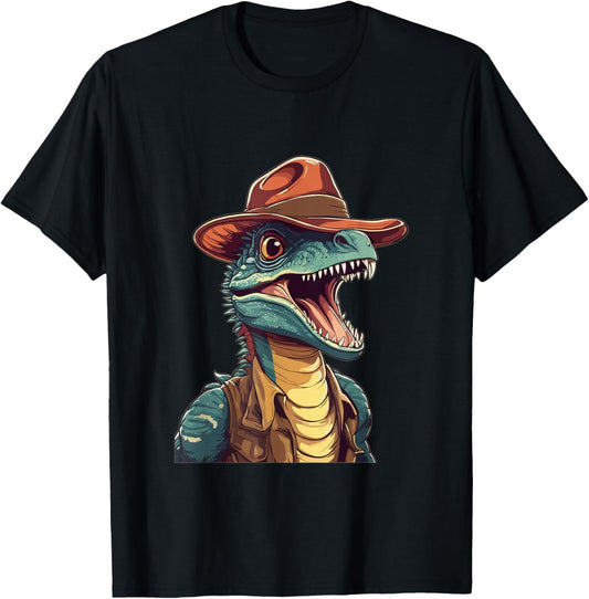 Funny Western Rodeo Dinosaur Costume ,Cowboy Dino Dinosaur T-Shirt