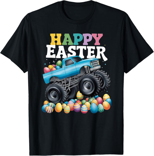 Boys Happy Easter Monster Truck Easter Eggs Toddler Gifts T-Shirt