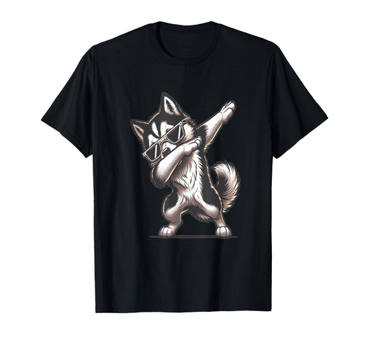 Dab Alaskan Husky Dancing Dabbing Dog Men Women Girls Kids T-Shirt