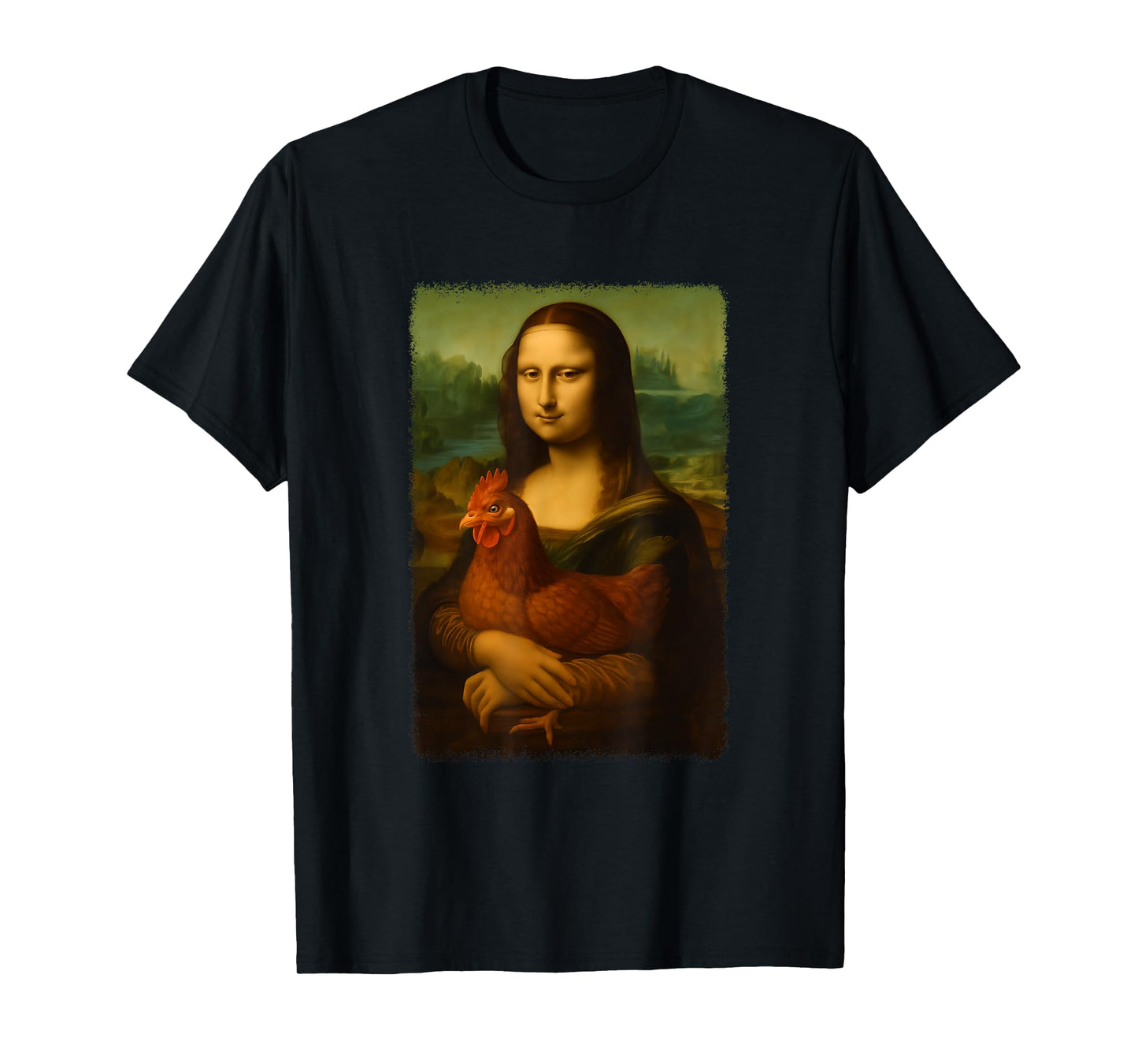 Mona Lisa Chicken Funny Gift For Men Women Boys Girls Kids T-Shirt