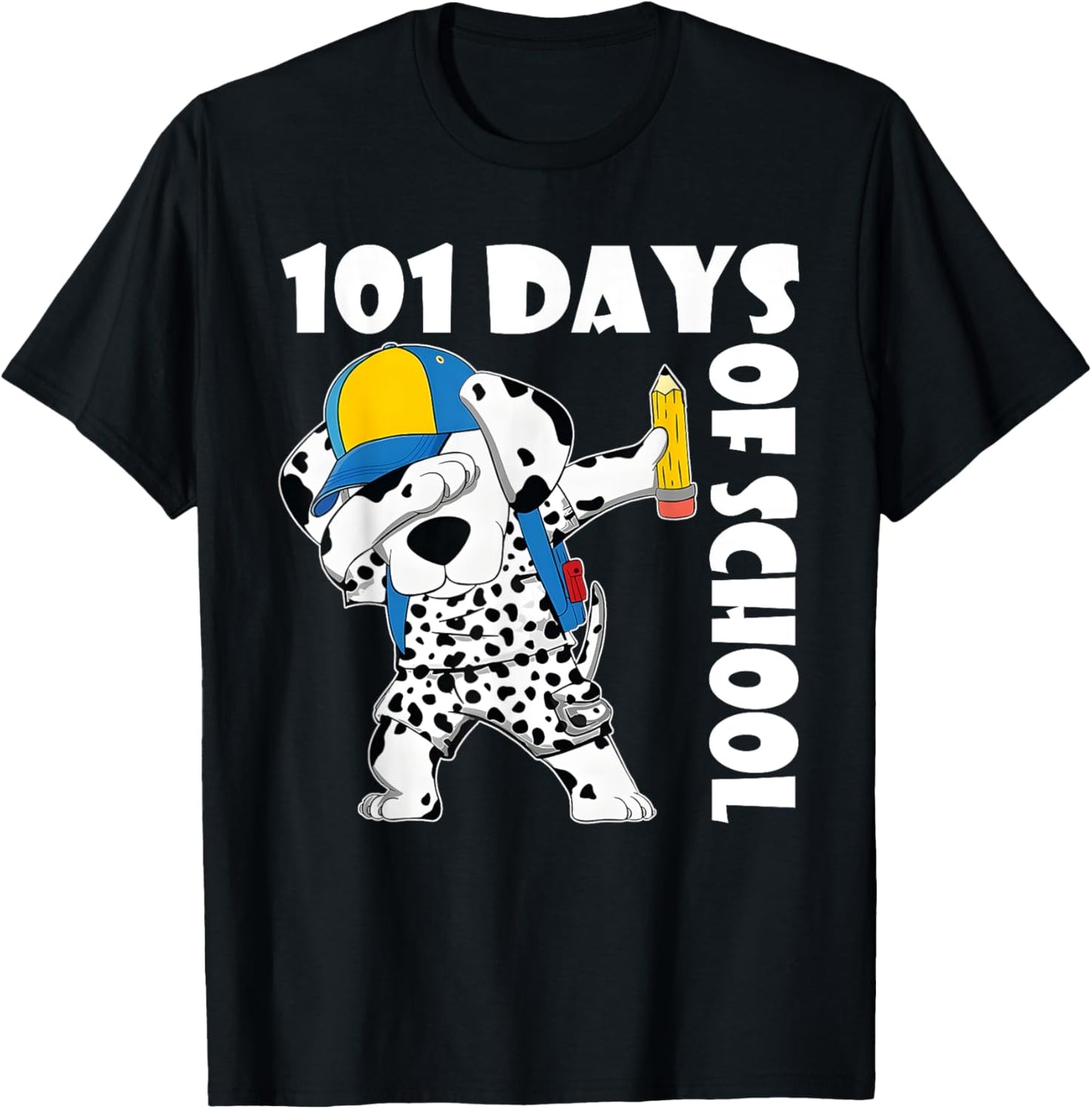 Happy 101 Days School Cute Dog 100 Days Dab Teacher Student T-Shirt