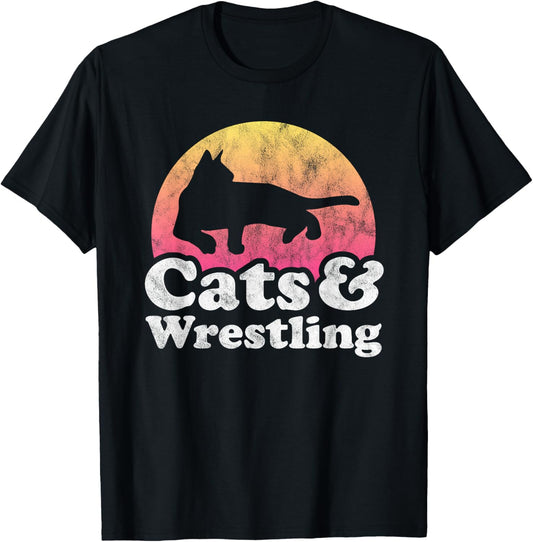 Cats and Wrestling Men's or Women's Cat and Wrestler T-Shirt