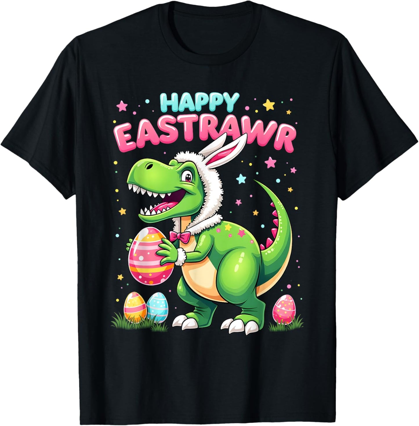 Happy Eastrawr T Rex Dinosaur Easter Bunny Candy Egg Costume T-Shirt