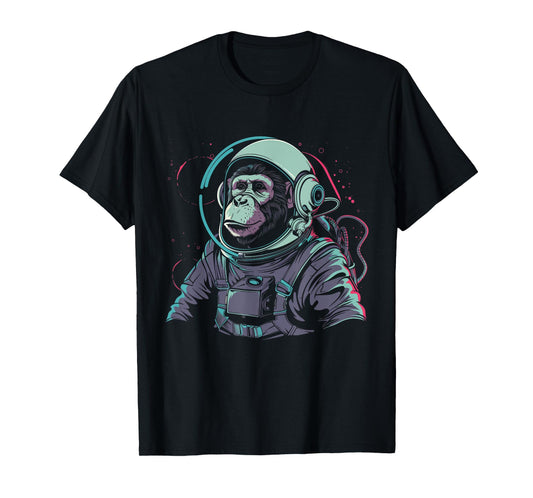 Astronaut Monkey Chimpanzee Chimpanzee Space Suit Funny T-Shirt