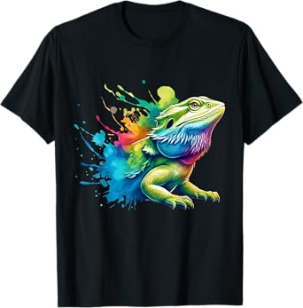 Bearded Dragon Watercolor Aesthetic Men Women Kids T-Shirt