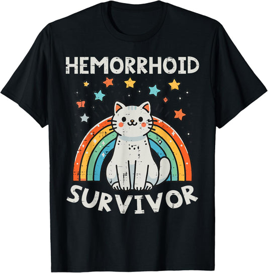 Survivor Cat Funny Cringe Weird Adult Humor Inappropriate T-Shirt