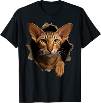 Cute Oriental Shorthair Cat Funny Cat Lovers Women Men Kids T-Shirt
