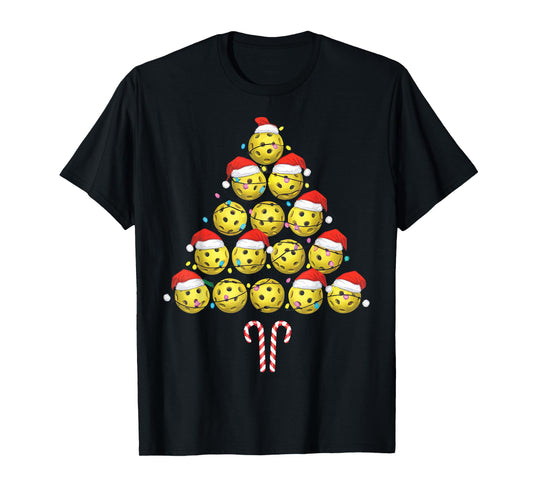 Pickleball Christmas Tree T-Shirt