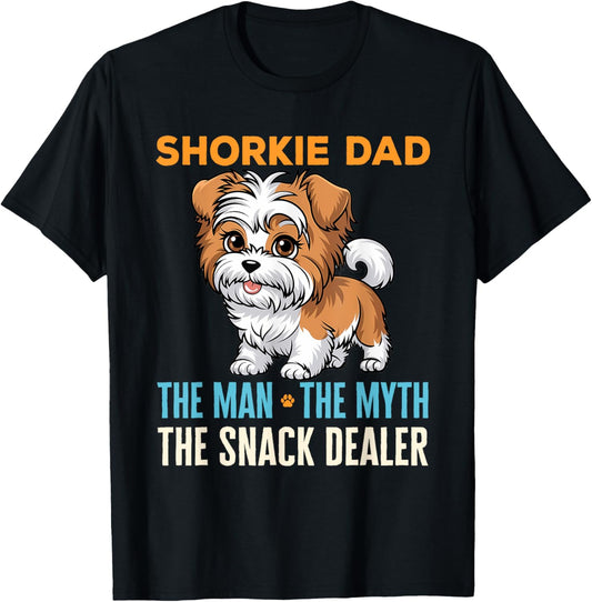 Shorkie Dad Funny Dog Owner Lover Pet Humor Father's Day T-Shirt