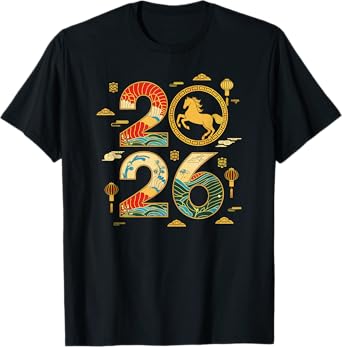 Year of the Horse 2026 Lunar New Year Chinese Zodiac Horse T-Shirt