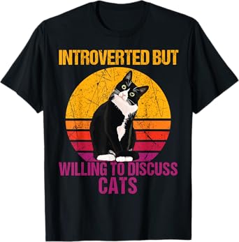 Introverted But Willing To Discuss Cats T-Shirt