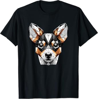Geometric Art Toy Fox Terrier American Toy Terriers T-Shirt