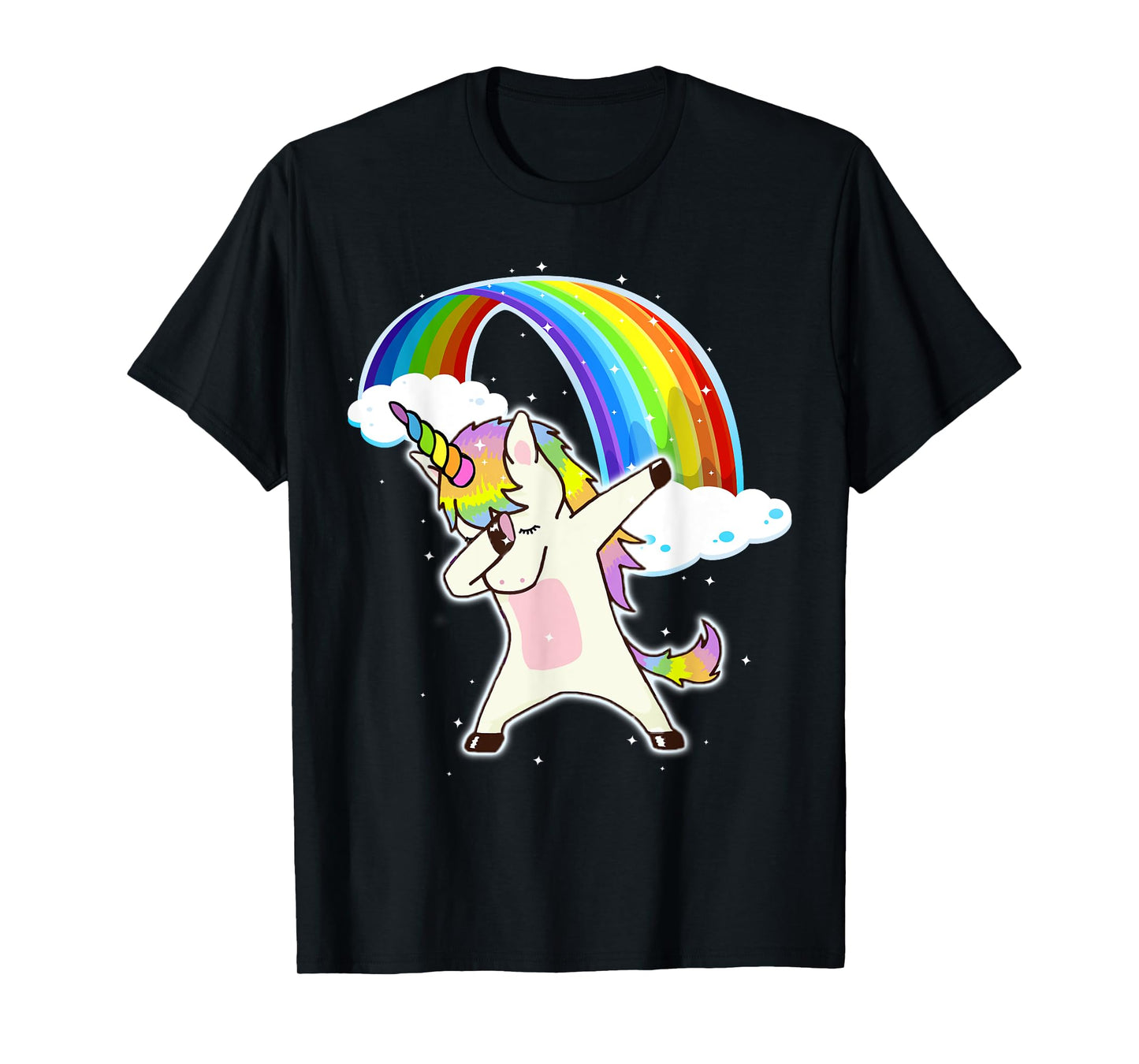Dabbing Unicorn Rainbow T Shirt Unicorn Gift T-Shirt