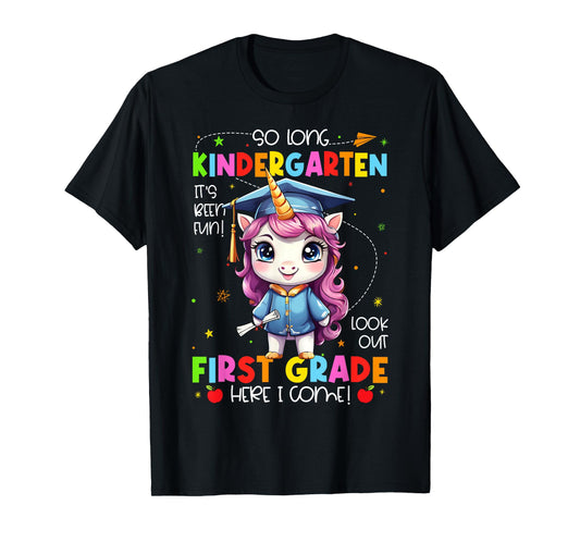Unicorn So Long Kindergarten Graduation Last Day Of School T-Shirt