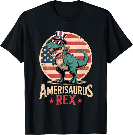 Amerisaurus Rex 4th of July Shirt Funny Patriotic Dinosaaur T-Shirt