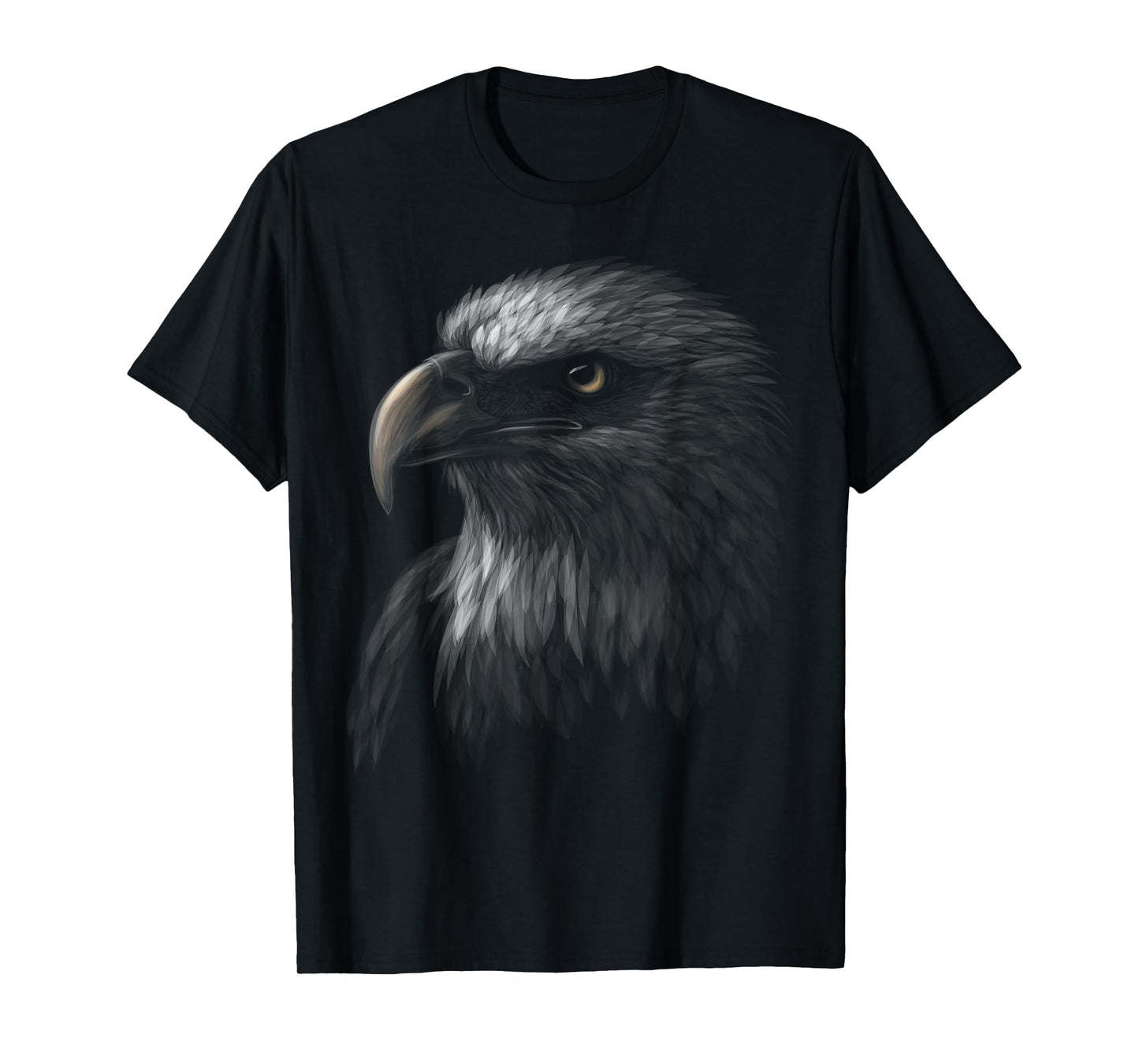 cute bald eagle head black art for lovers eagles birds T-Shirt