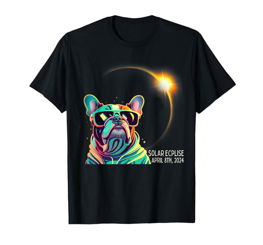 French Bulldog America 2024 Solar Eclipse Accessories Men Women Kids T-Shirt