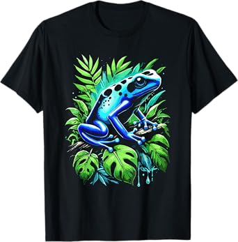 Blue Poison Dart Frog Colored Exotic Animal Amphibian Pet T-Shirt