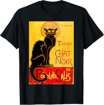 Le Chat Noir The Black Cat T Shirt Art Nouveau Cat Gift T-Shirt