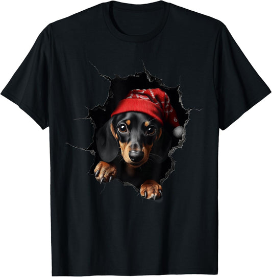 Funny Christmas Dog Lover Dog Owner Xmas Dachshund Dogs T-Shirt