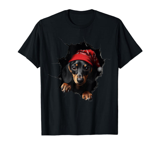 Funny Christmas Dog Lover Dog Owner Xmas Dachshund Dogs T-Shirt