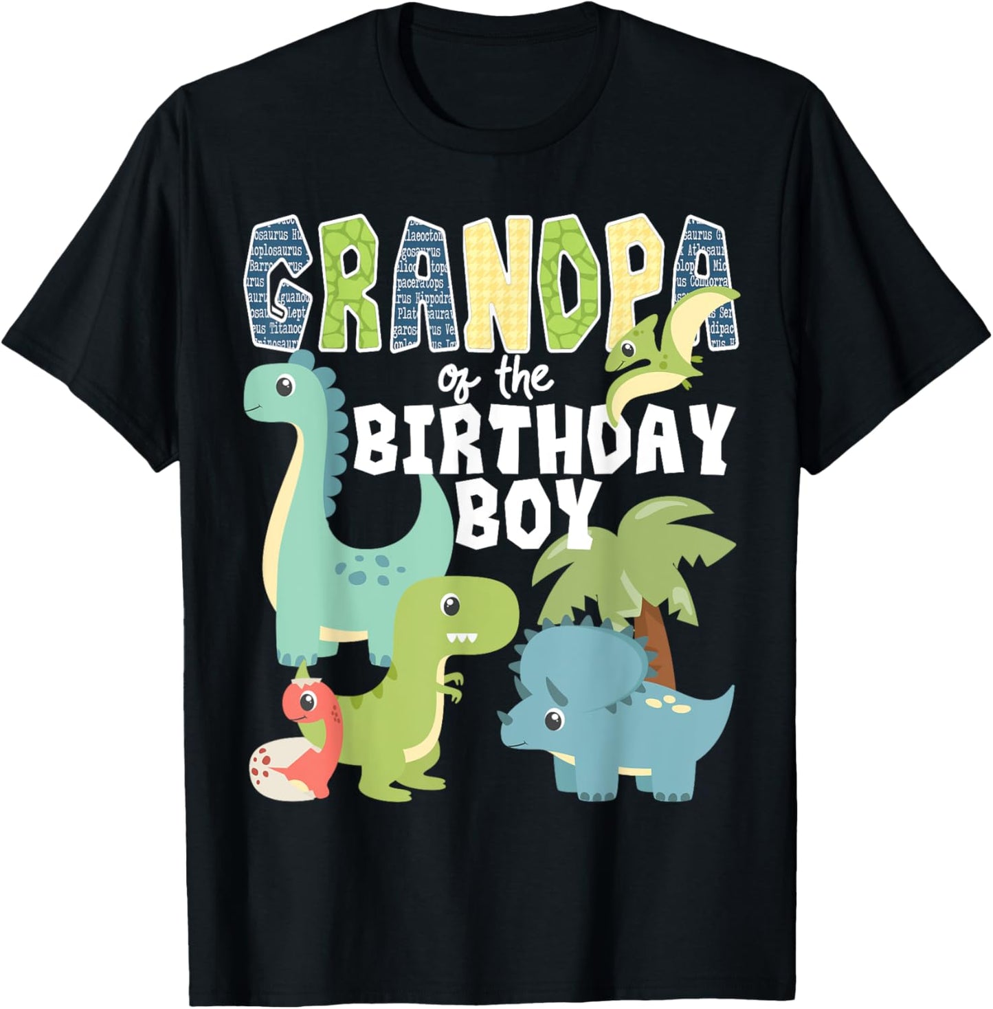 Dinosaurs Theme Birthday Grandpa of the Birthday Boy T-Shirt